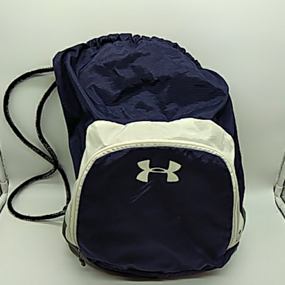 Under Armour Handbags - Under Armour pull string backpack blue & white